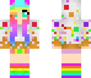 rainbow hair cake