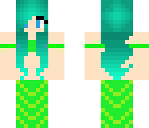 green and blue mermaid