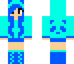 blue panda girl