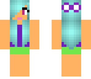 pink and green and blue girl