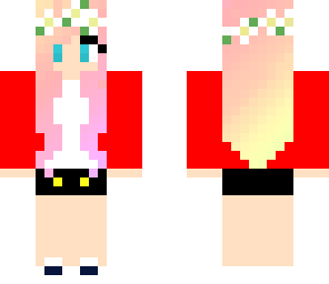 red pastel girl
