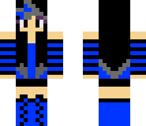 black and blue girl