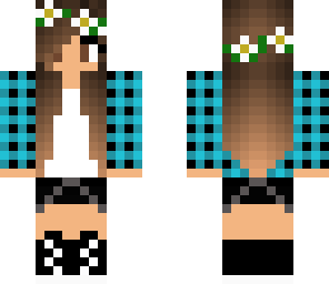 flower crown for with plaid shirt