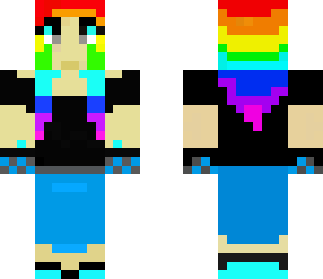 rainbow hair girl