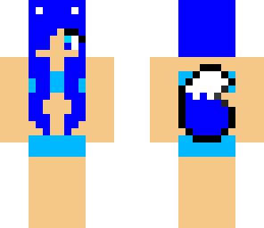 blue bikini wolf girl