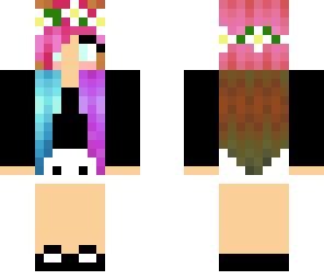 skin edit -  rainbow hair 