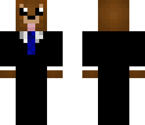bear in suit with blue tie