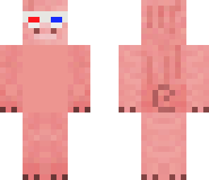 pig with 3d glasses