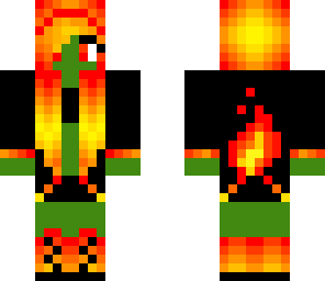 fire zombie girl