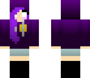 purple girl with a hoodie