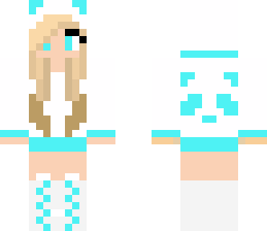 blue panda girl