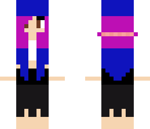 haf blue half pink