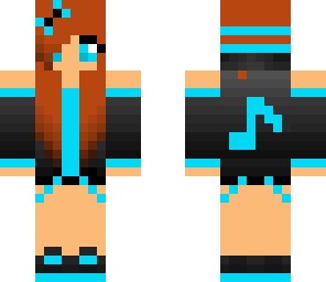 blue black music girl