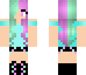blue and pink girl