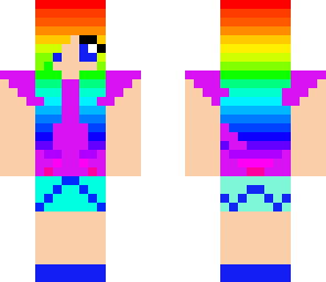 rainbow hair girl