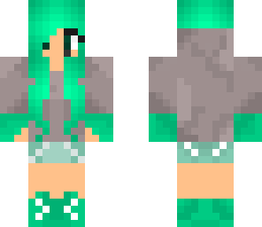 mint green hoodie
