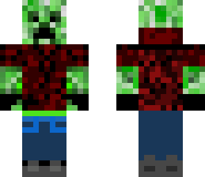 creeper with red stone hoodie