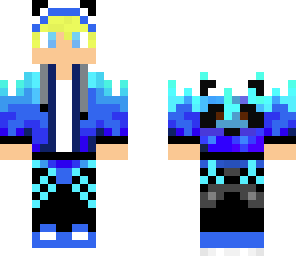 blonde panda boy