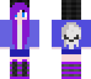 purple haired girl