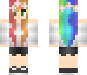 rainbow hair girl skin