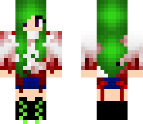 random bloody green-haired girl idk