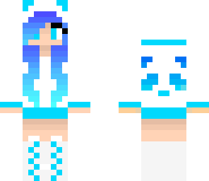 blue panda girl