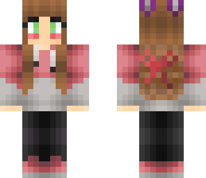 teen girl -with bunny ears and bow-