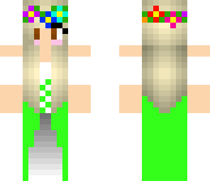 cute green flower girl