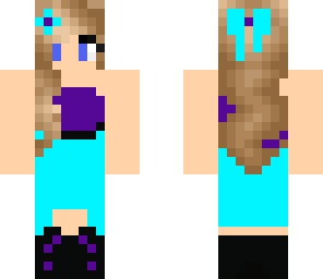 blue dress prom girl