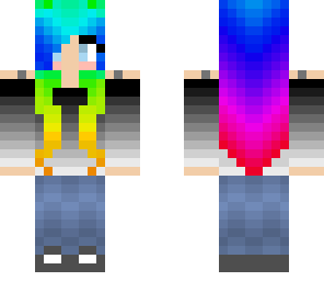 rainbow hair girl