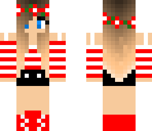 edit red stripe girl