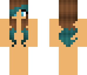 dip-dyed teal girl hair base