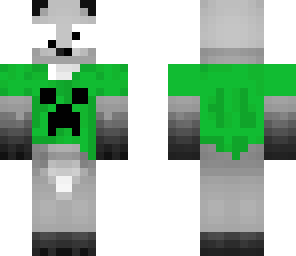 a wolf with creeper shirt