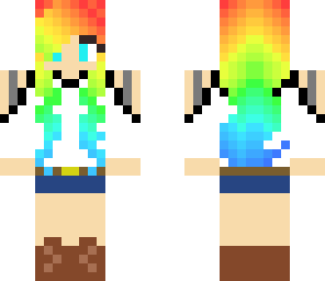 rainbow hair girl