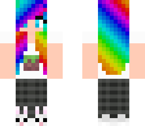 rainbow haired gamer girl