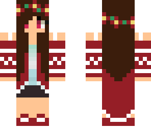 red flower girl