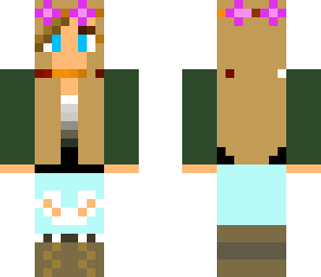 cute flower head girl