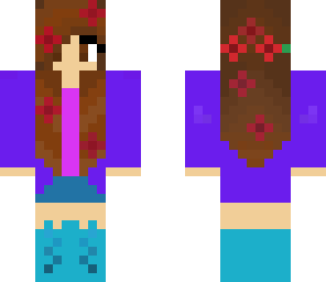 girl with flowers