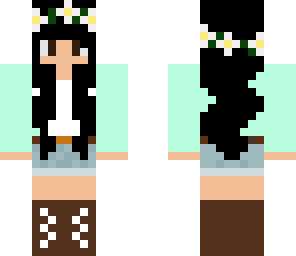 black hair flower girl