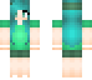cyan hair girl