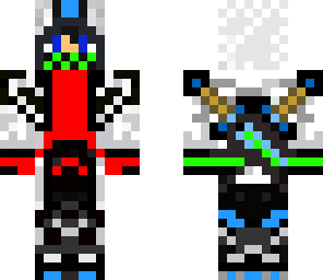 red blue green man