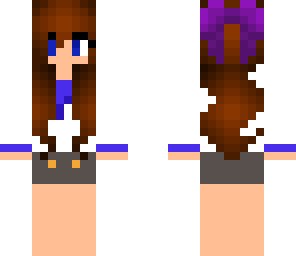 redone purple bow school girl