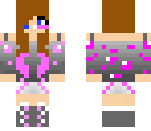 pink diamond girl with brown hair