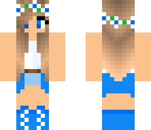 blue flower girl