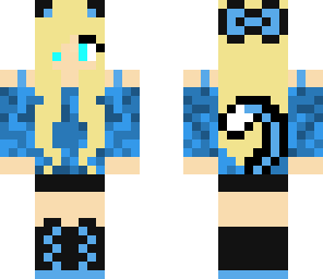 blue cat girl