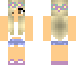 purple flower crown girl