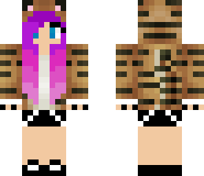 tiger girl with purple hair revise