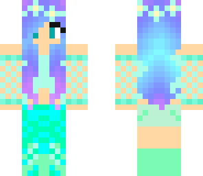 blue and green mermaid