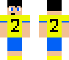 blue and yellow soccer player