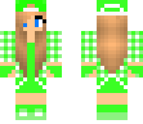 mint green girl